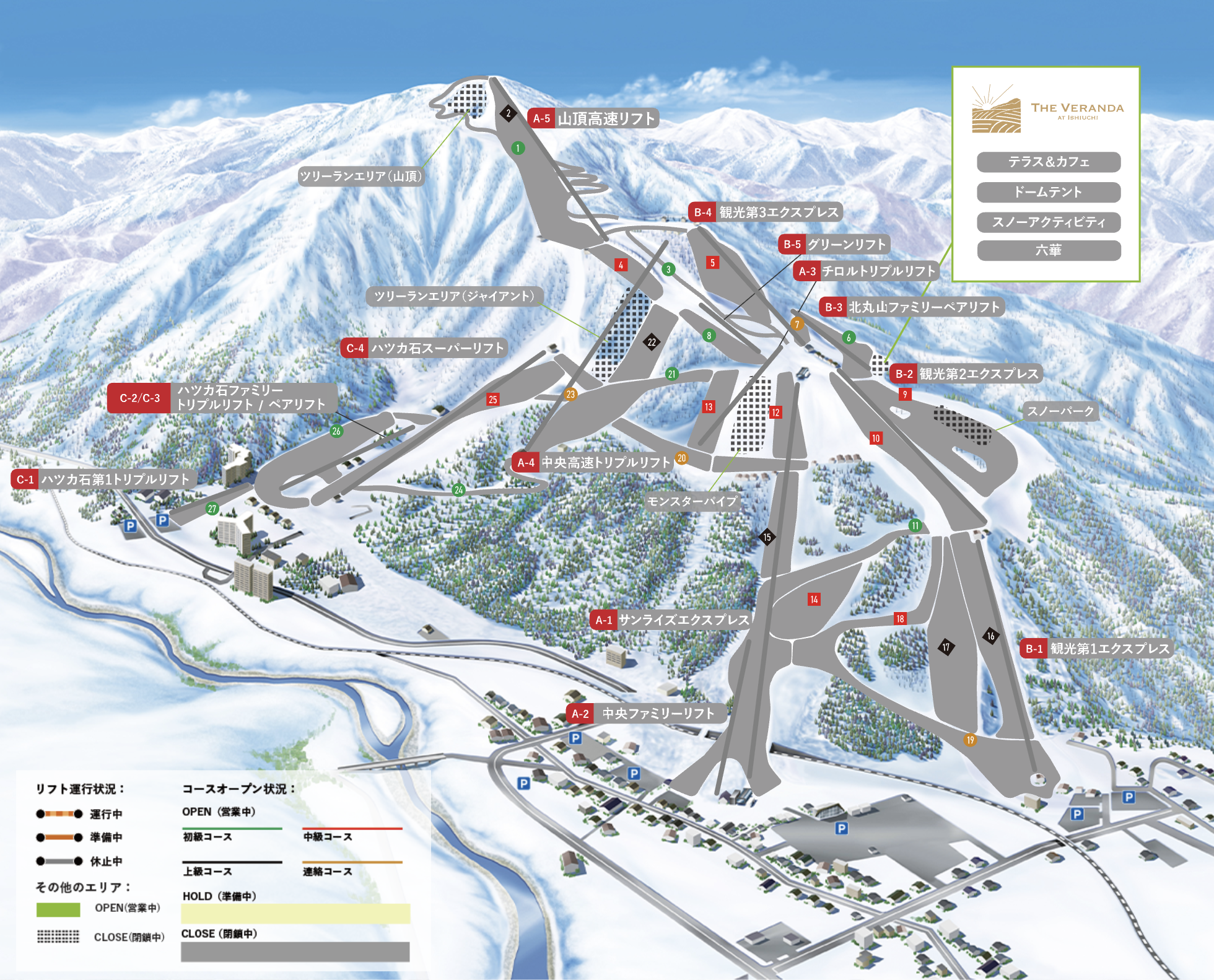 Ishiuchi Maruyama Ski Resort Course Map