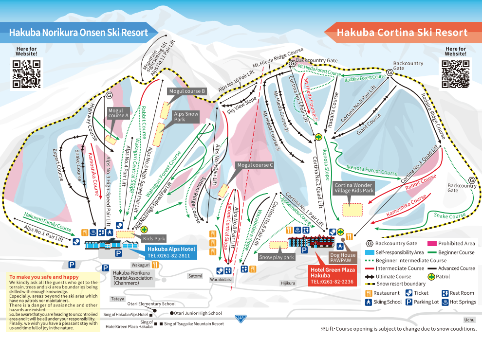 Hakuba Norikura Course Map